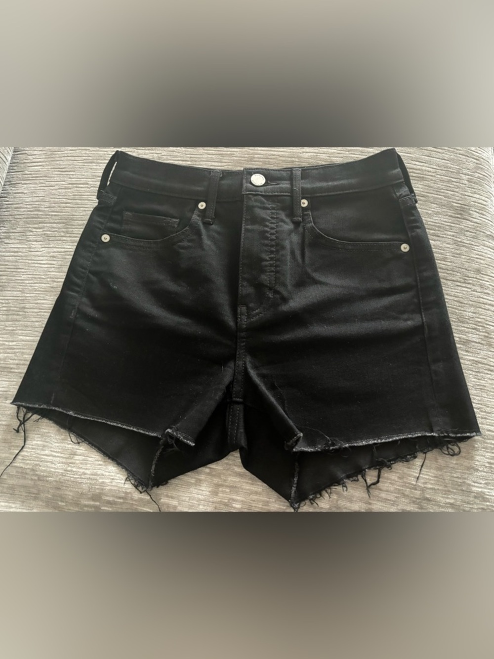 Banana Republic premium jeans, high waisted black shorts